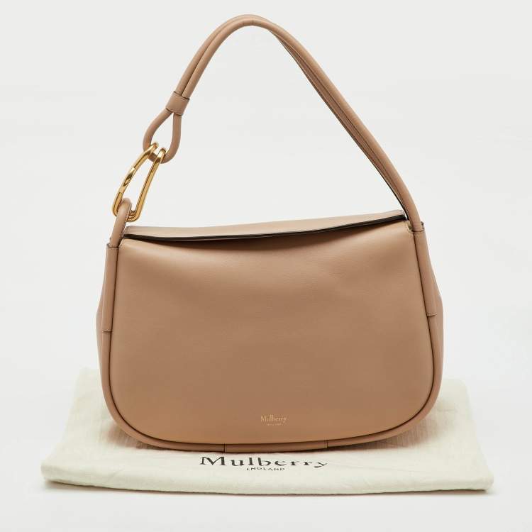 Pre Owned Mulberry Beige Leather Link Shoulder Bag