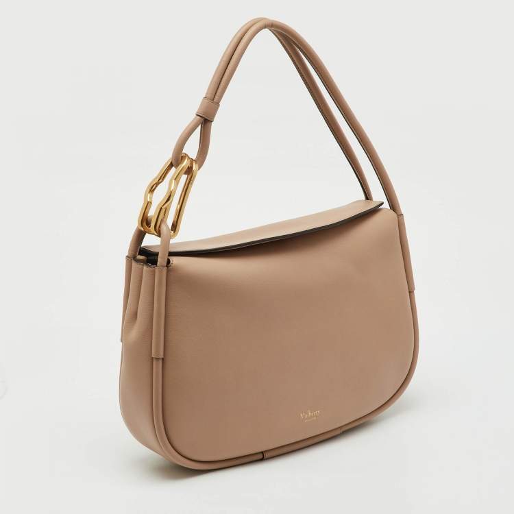 Pre Owned Mulberry Beige Leather Link Shoulder Bag