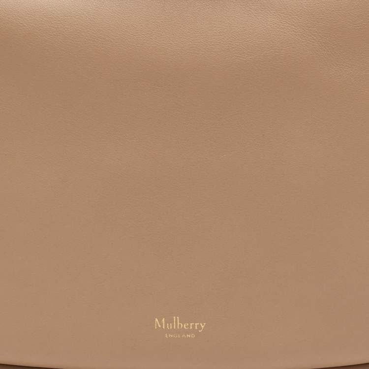 Pre Owned Mulberry Beige Leather Link Shoulder Bag