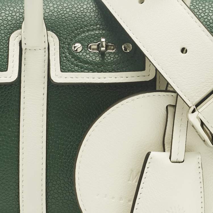 Pre Owned Mulberry x Richard Malone Green/White Leather Mini Bayswater Satchel