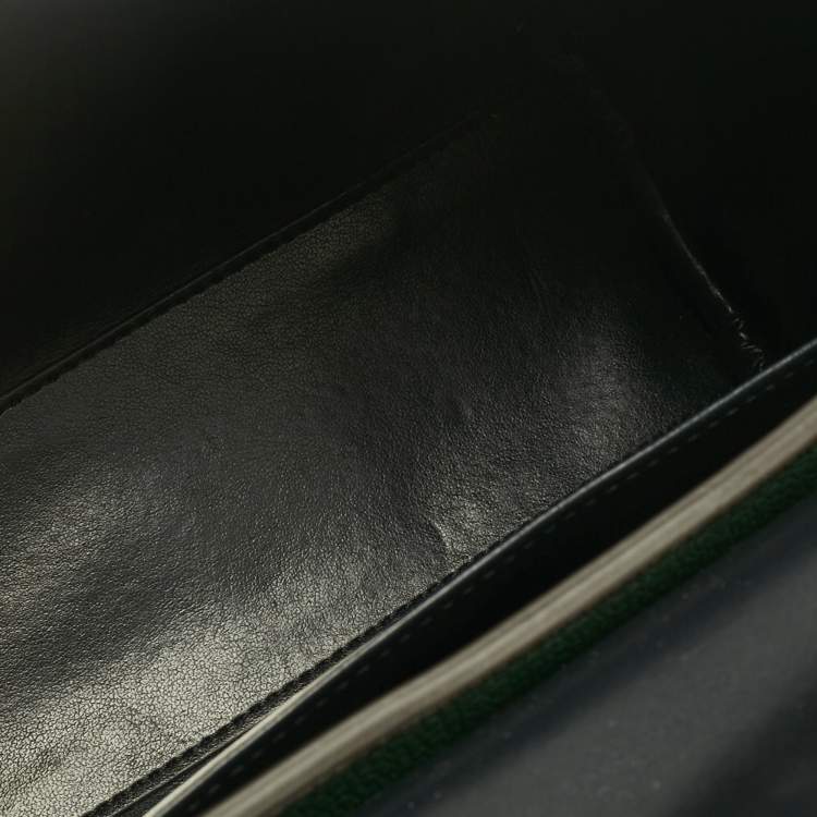 Pre Owned Mulberry x Richard Malone Green/White Leather Mini Bayswater Satchel