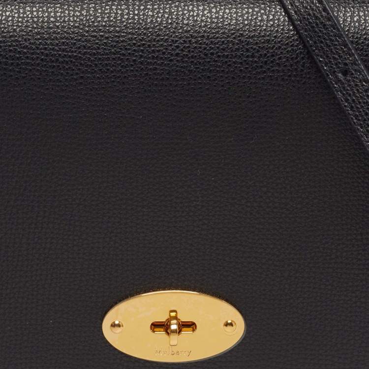 Pre Owned حقيبة كروس مالبري دارلي جلد أسود صغيرة