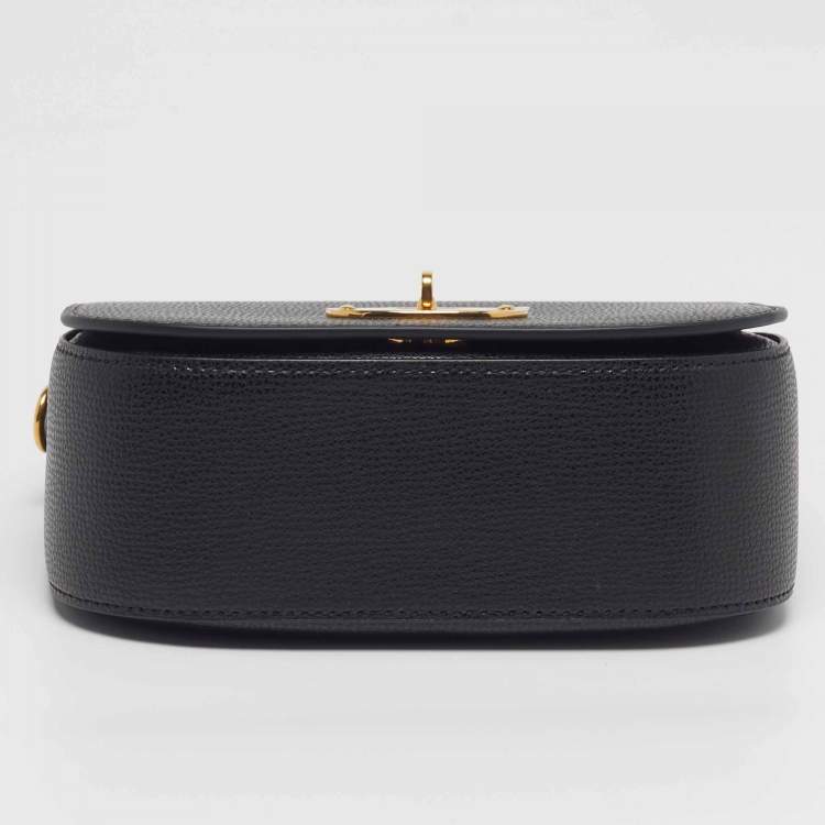 Pre Owned حقيبة كروس مالبري دارلي جلد أسود صغيرة