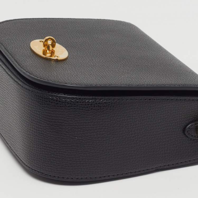 Pre Owned حقيبة كروس مالبري دارلي جلد أسود صغيرة