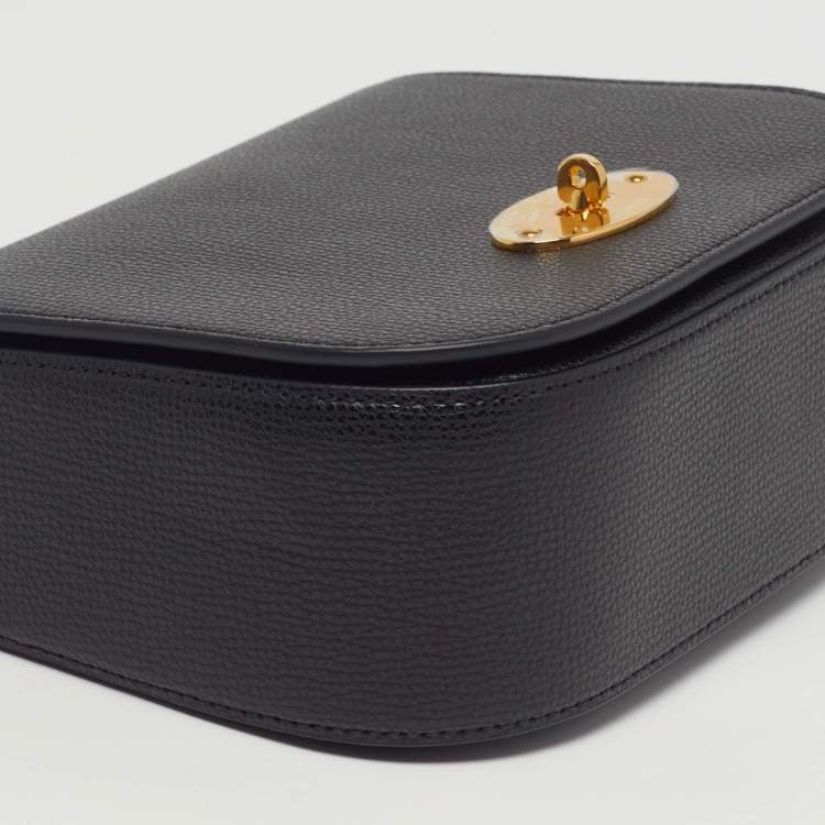 Pre Owned حقيبة كروس مالبري دارلي جلد أسود صغيرة