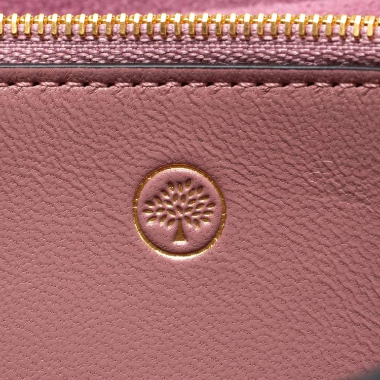 Pre Owned Mulberry Mocha Rose Leather Medium Amberley Wallet