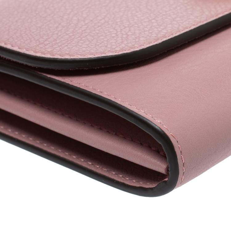 Pre Owned Mulberry Mocha Rose Leather Medium Amberley Wallet