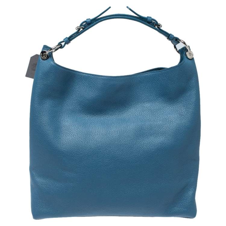 Pre Owned Mulberry Street Blue Leather Freya Hobo 