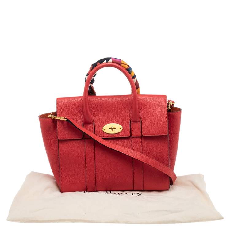 Pre Owned Mulberry Red Leather Small Bayswater Satchel