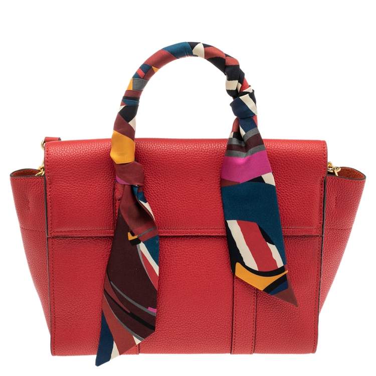 Pre Owned Mulberry Red Leather Small Bayswater Satchel