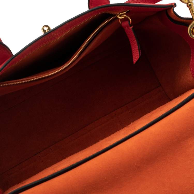 Pre Owned Mulberry Red Leather Small Bayswater Satchel