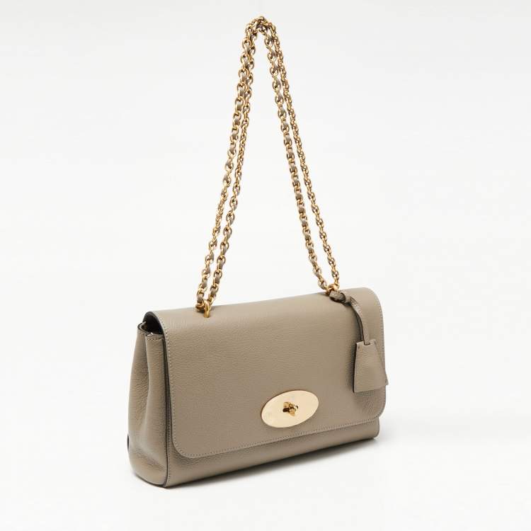 Pre Owned Mulberry Beige Leather Medium Lily Shoulder Bag