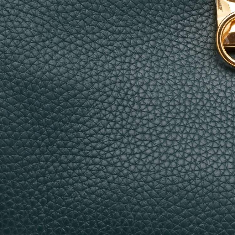 Pre Owned Mulberry Green Grained Leather Iris Top Handle Bag