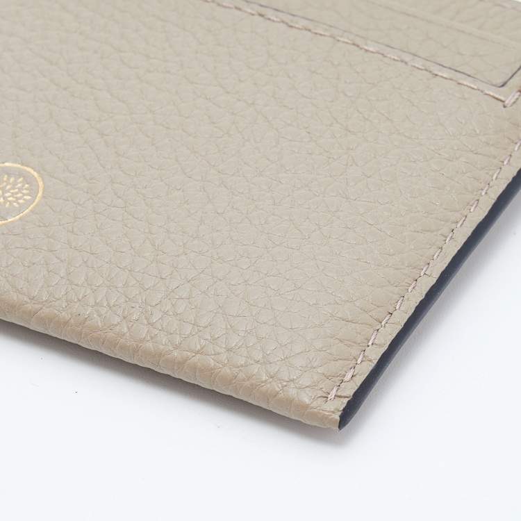 Pre Owned Mulberry Grey Grained Leather Card Holder