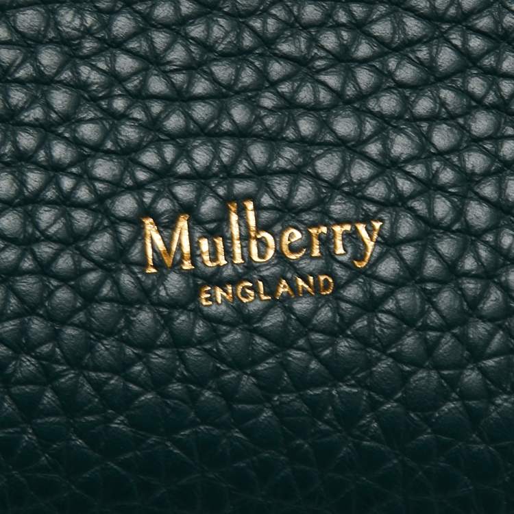 Pre Owned Mulberry Green Grained Leather Iris Top Handle Bag
