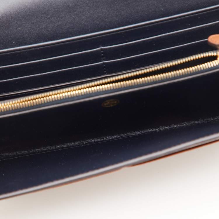 Pre Owned Mulberry Brown Leather Flap Continental Wallet