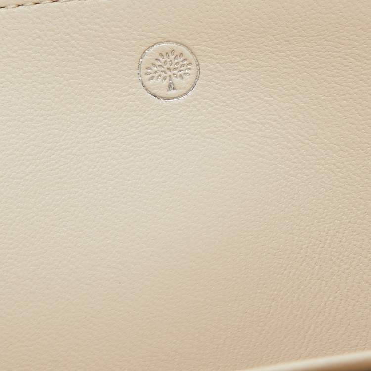 Pre Owned Mulberry Off White Leather Tortoise Amberley Shoulder Bag
