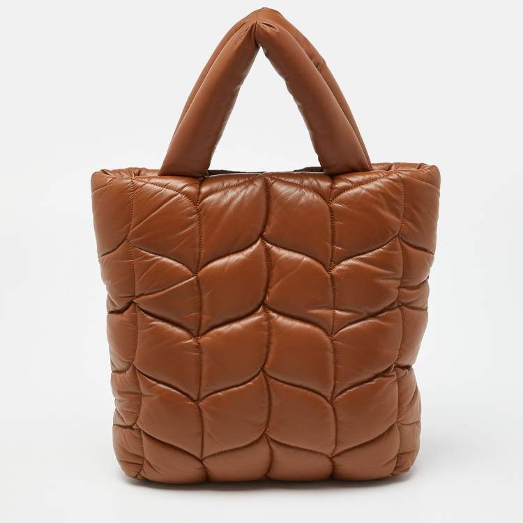 Pre Owned Mulberry Brown Padded Leather Softie Tote