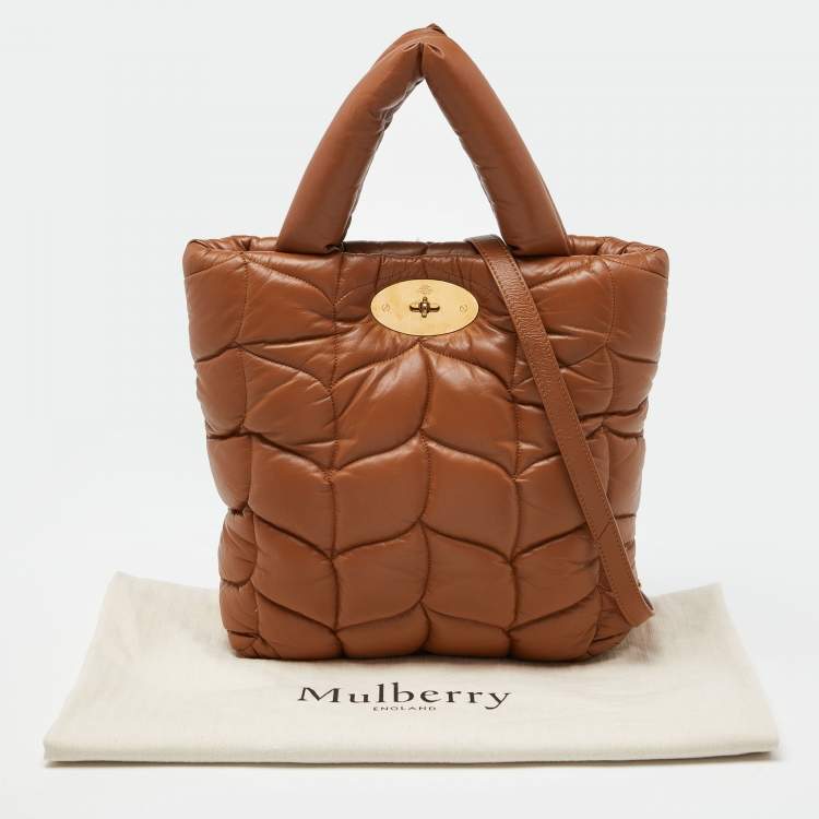 Pre Owned Mulberry Brown Padded Leather Softie Tote