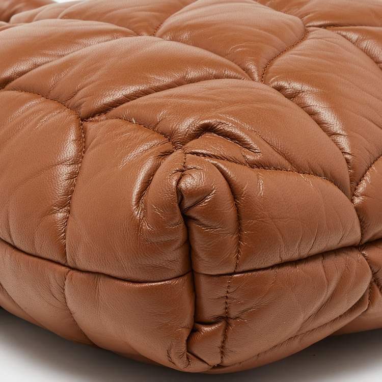 Pre Owned Mulberry Brown Padded Leather Softie Tote