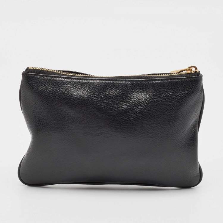 Pre Owned Mulberry Black Leather Daria Pouch