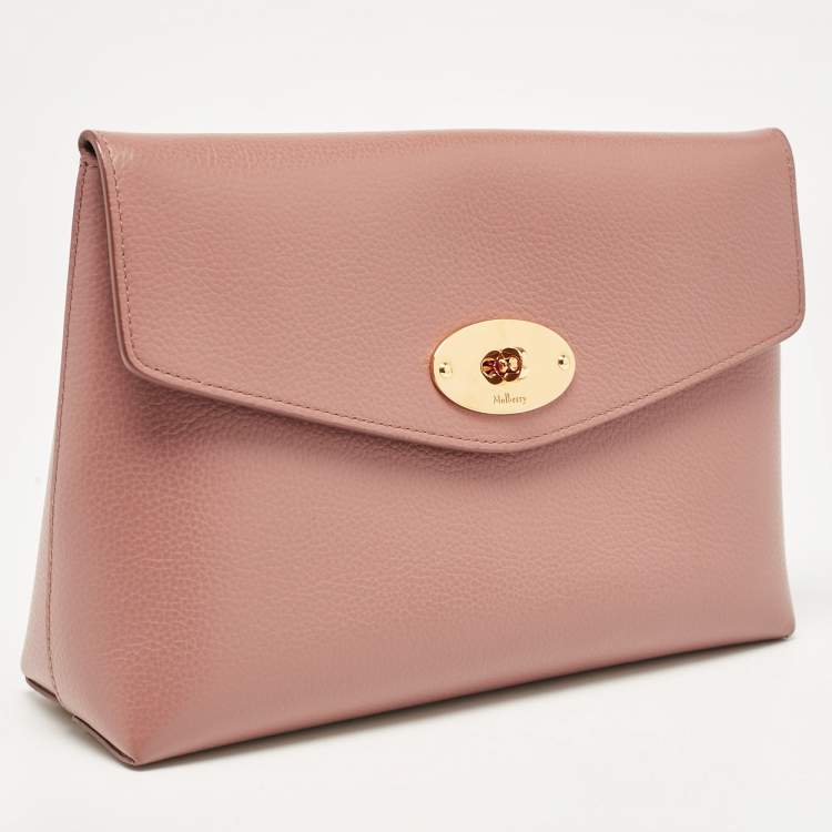 Pre Owned Mulberry Old Rose Leather Darley Cosmetic Pouch