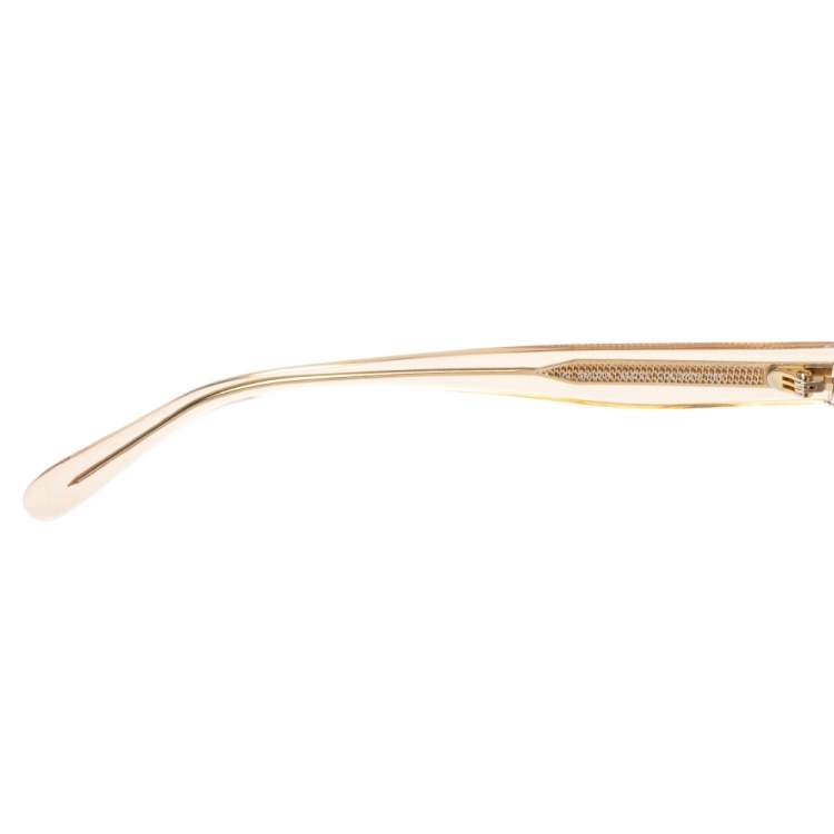 Pre Owned Mulberry Light Brown Transparent Gradient Round Sunglasses