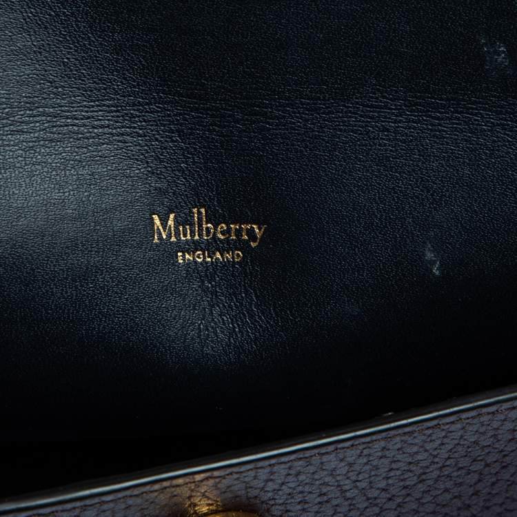Pre Owned Mulberry Burgundy Leather Cosmetic Pouch