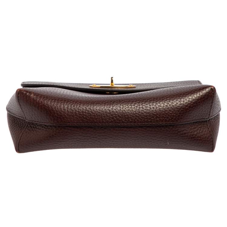 Pre Owned Mulberry Burgundy Leather Cosmetic Pouch