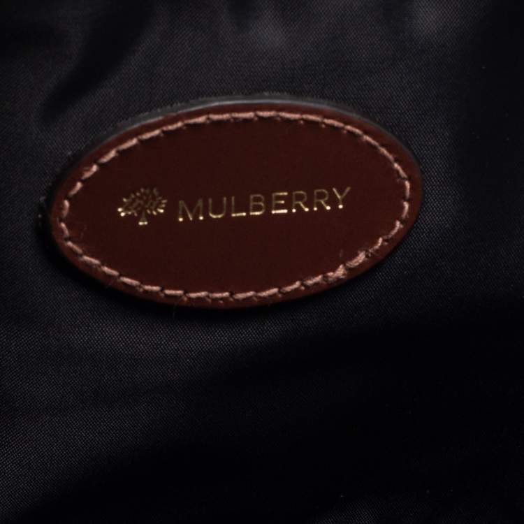 Pre Owned Mulberry Black/Brown Leather Toiletry Pouch