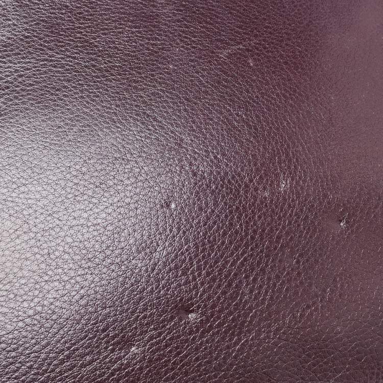 Pre Owned Mulberry Purple Leather Daria Laptop Case