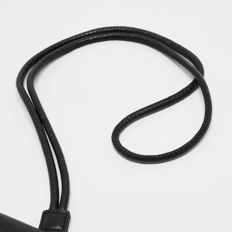 Pre Owned Mulberry Black Leather Strap Phone Case