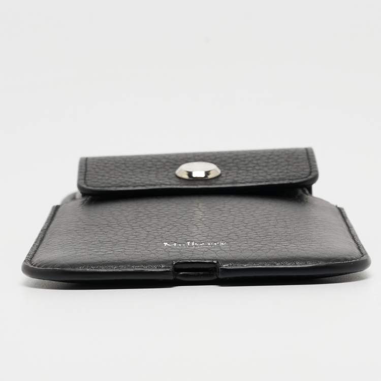 Pre Owned Mulberry Black Leather Strap Phone Case