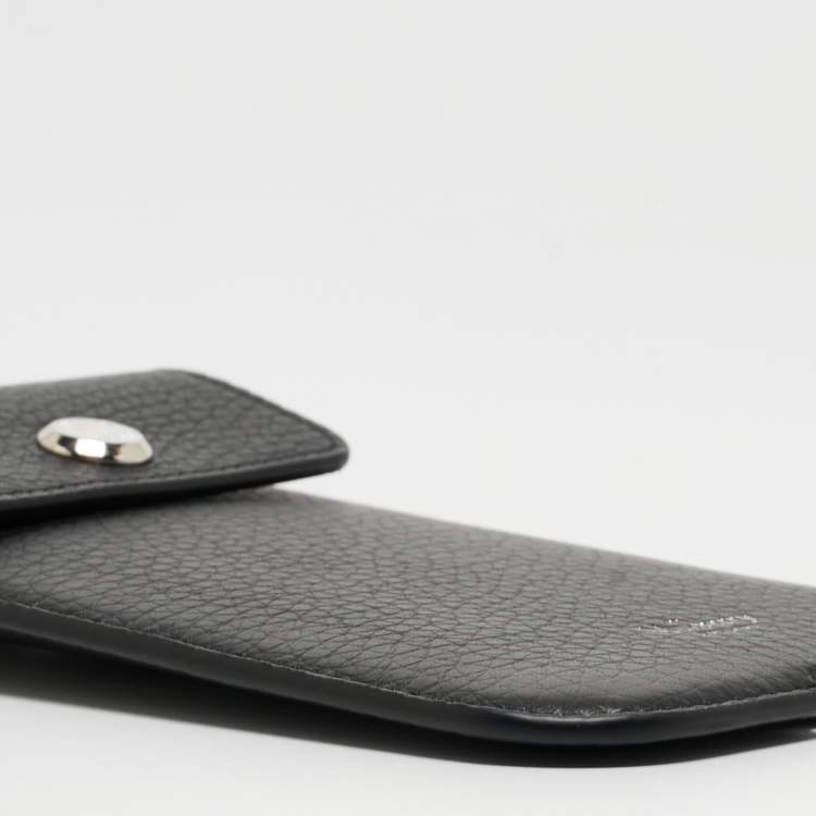 Pre Owned Mulberry Black Leather Strap Phone Case