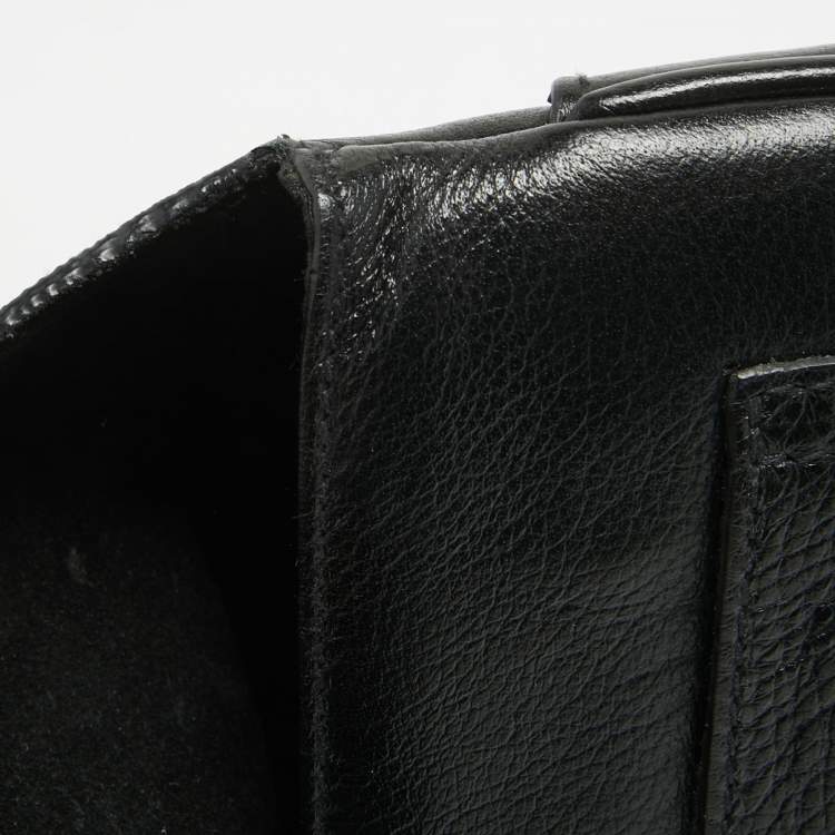 Pre Owned Mulberry Black Leather Daria Laptop Case