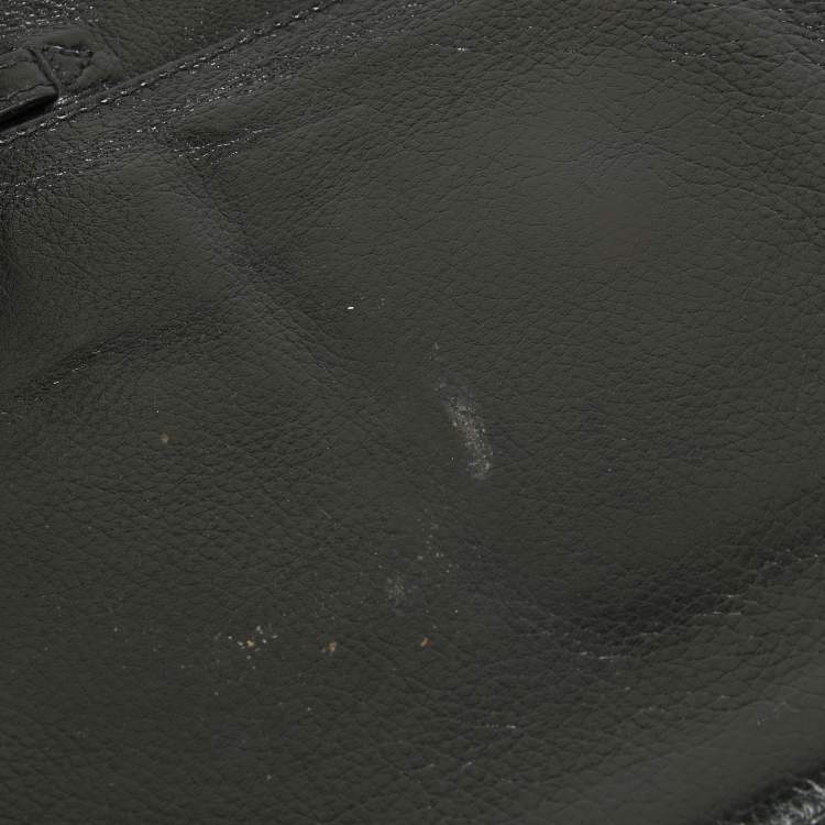 Pre Owned Mulberry Black Leather Daria Laptop Case