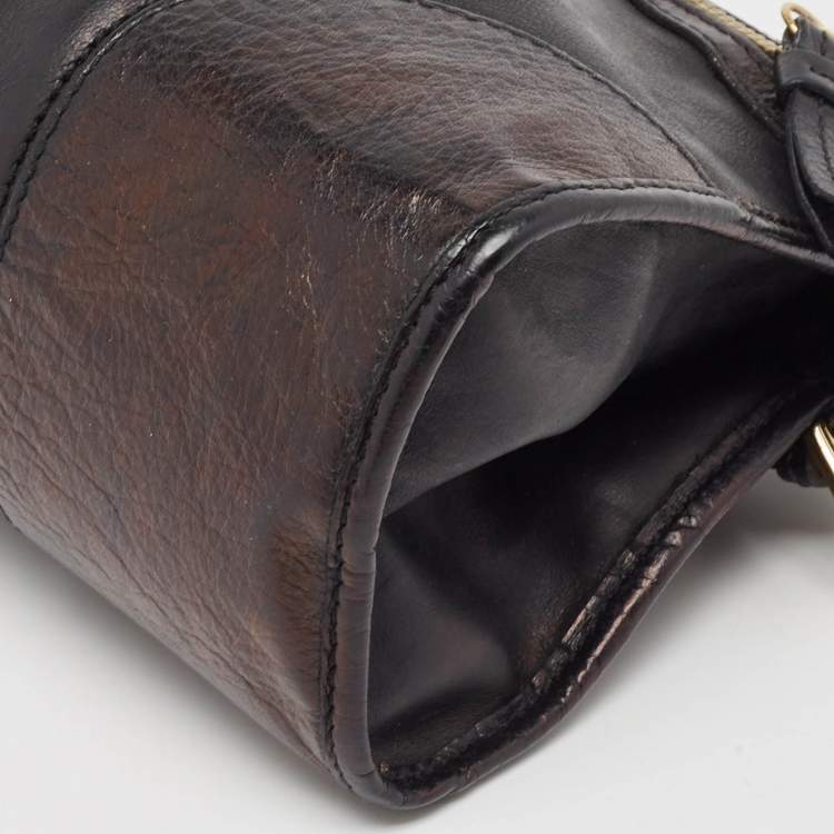 Pre Owned Mulberry Black Leather Taylor Top Handle Bag
