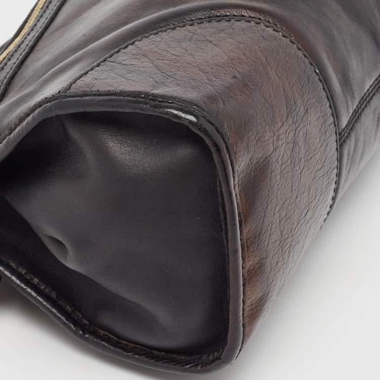 Pre Owned Mulberry Black Leather Taylor Top Handle Bag