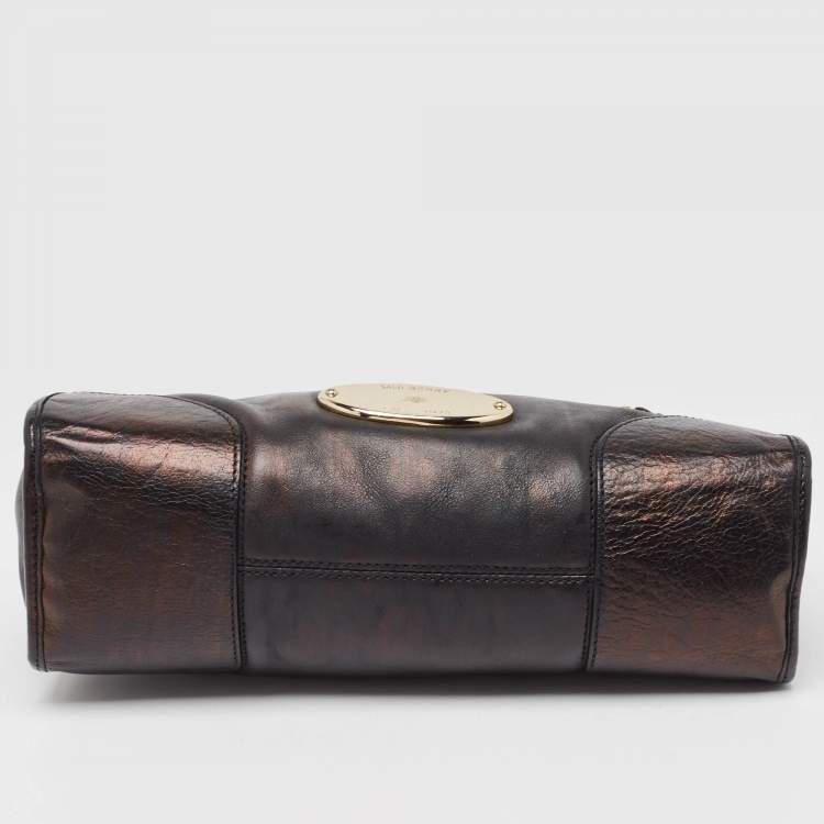 Pre Owned Mulberry Black Leather Taylor Top Handle Bag