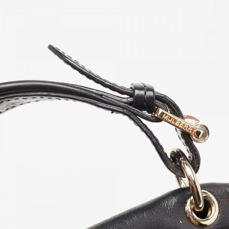 Pre Owned Mulberry Black Leather Taylor Top Handle Bag