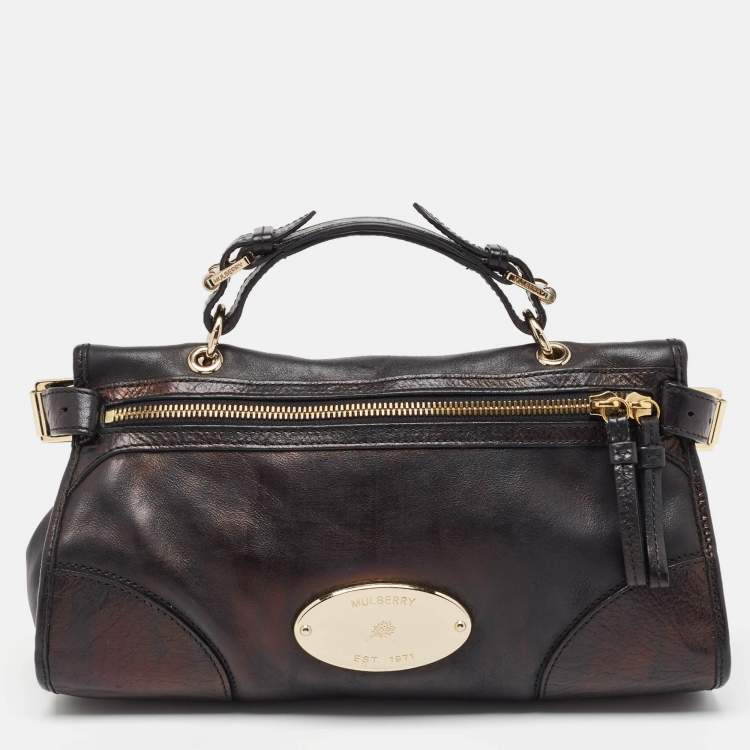 Mulberry Black Leather Taylor Top Handle Bag Mulberry TLC