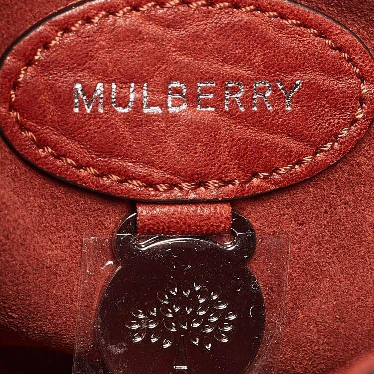 Pre Owned Mulberry Brick Brown Leather Lily Chain Shoulder Bag