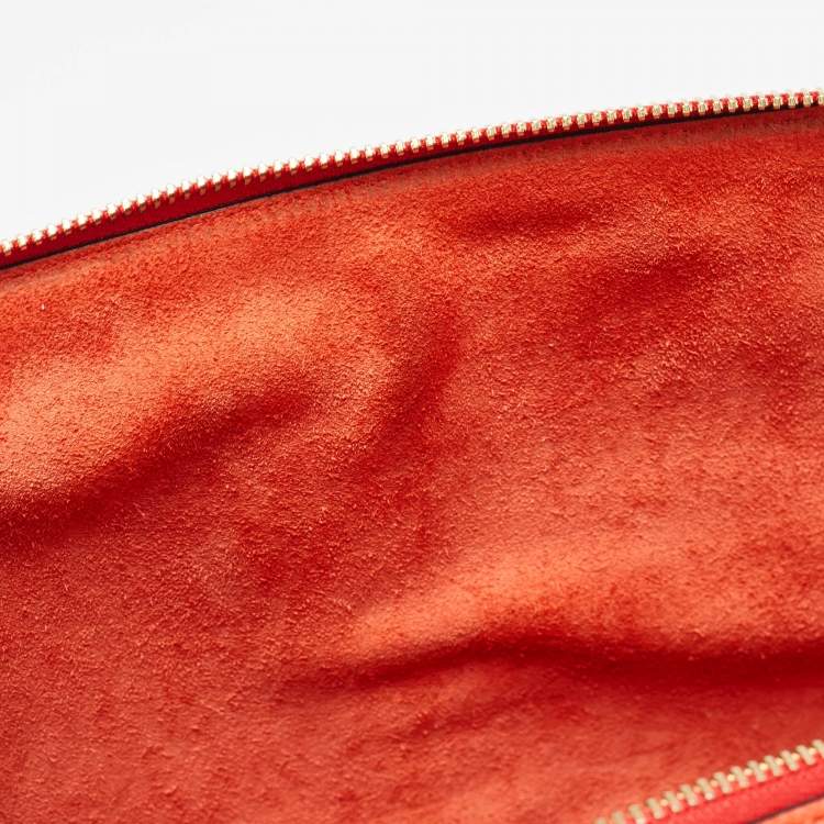 Pre Owned Mulberry Orange Leather Cherwell Square Shoulder Bag