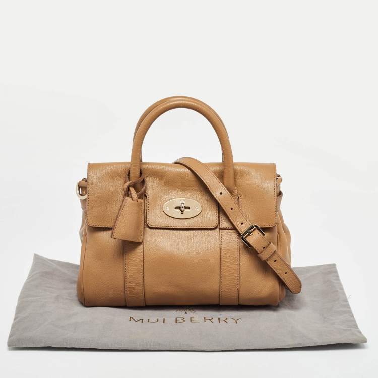 Pre Owned Mulberry Tan Leather Small Bayswater Satchel