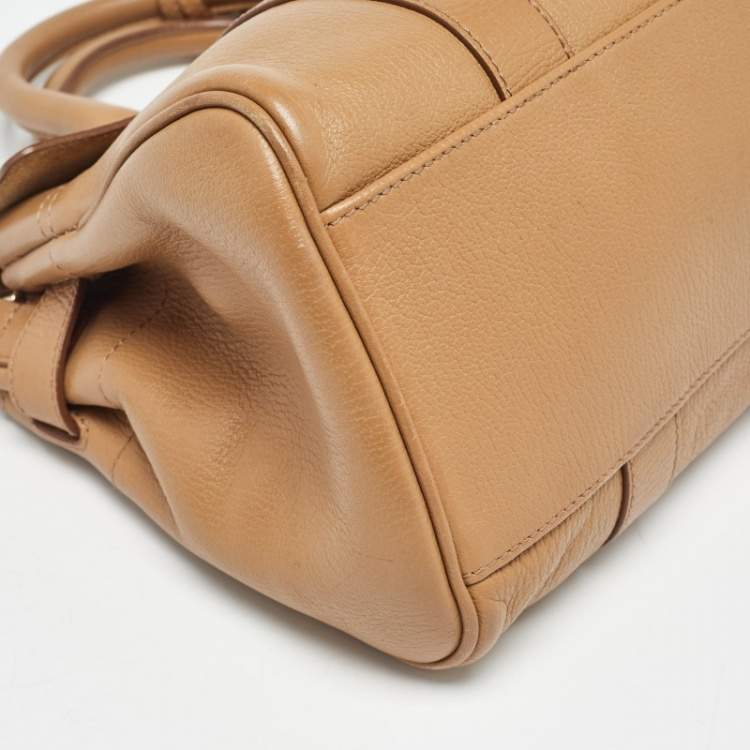 Pre Owned Mulberry Tan Leather Small Bayswater Satchel