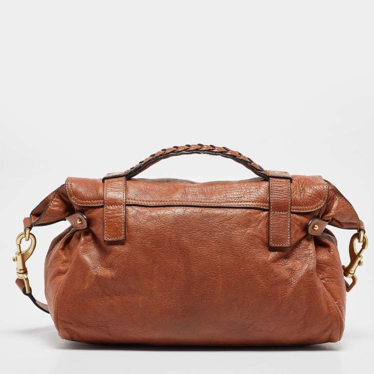 Pre Owned Mulberry Brown Leather Small Alexa Satchel