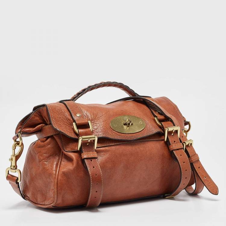 Pre Owned Mulberry Brown Leather Small Alexa Satchel
