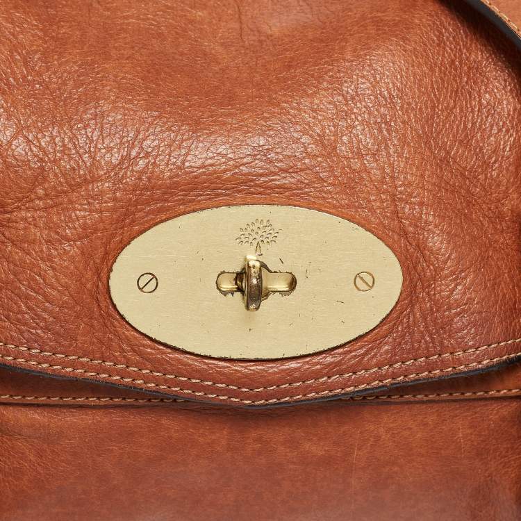 Pre Owned Mulberry Brown Leather Small Alexa Satchel