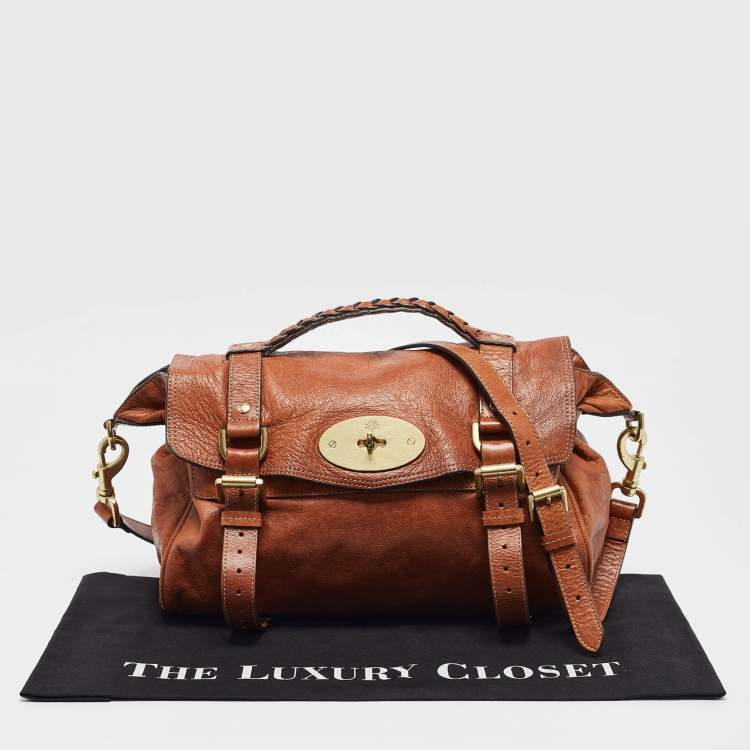 Pre Owned Mulberry Brown Leather Small Alexa Satchel