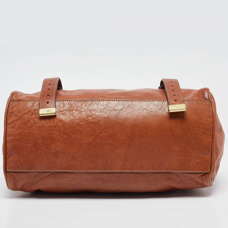 Pre Owned Mulberry Brown Leather Small Alexa Satchel